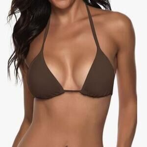 NWT Women's Halter String Triangle Bikini Top Size XS